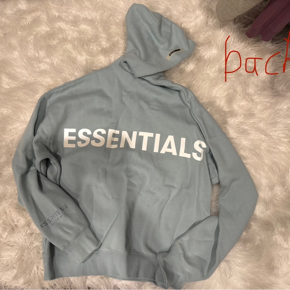 Fear of God Essentials Light Blue Hoodie